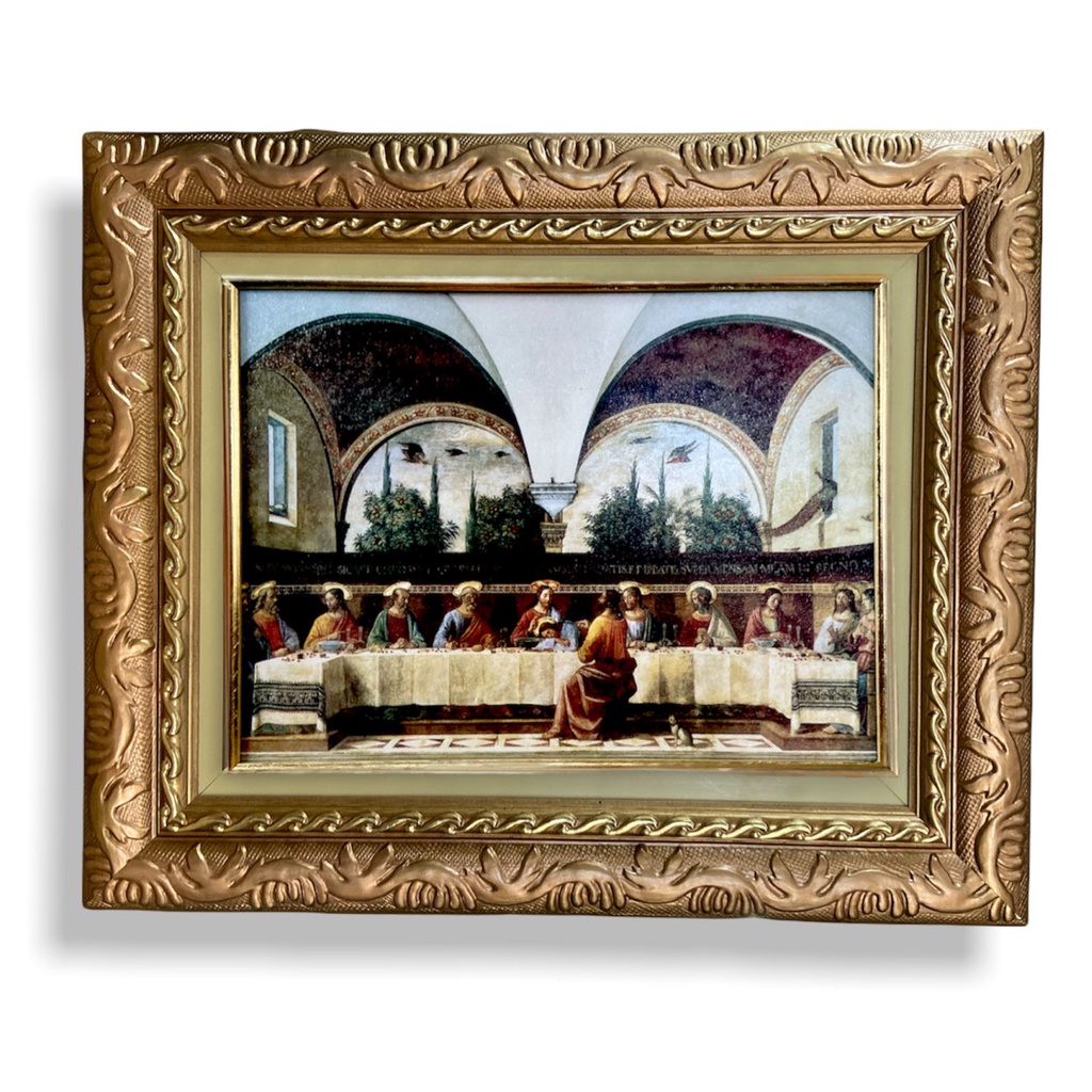 Quadro Grande Santa Ceia Parede Imagem Resinada 57x47