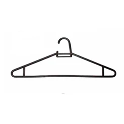 Kit Jogo Com Cabides Para Roupas 5 Unidades Adulto Infantil Preto Em PVC