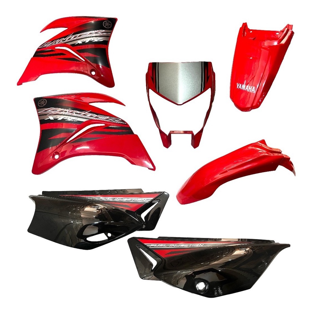 Kit Carenagem  Xtz Lander 250  Vermelho Com Adesivo 2014