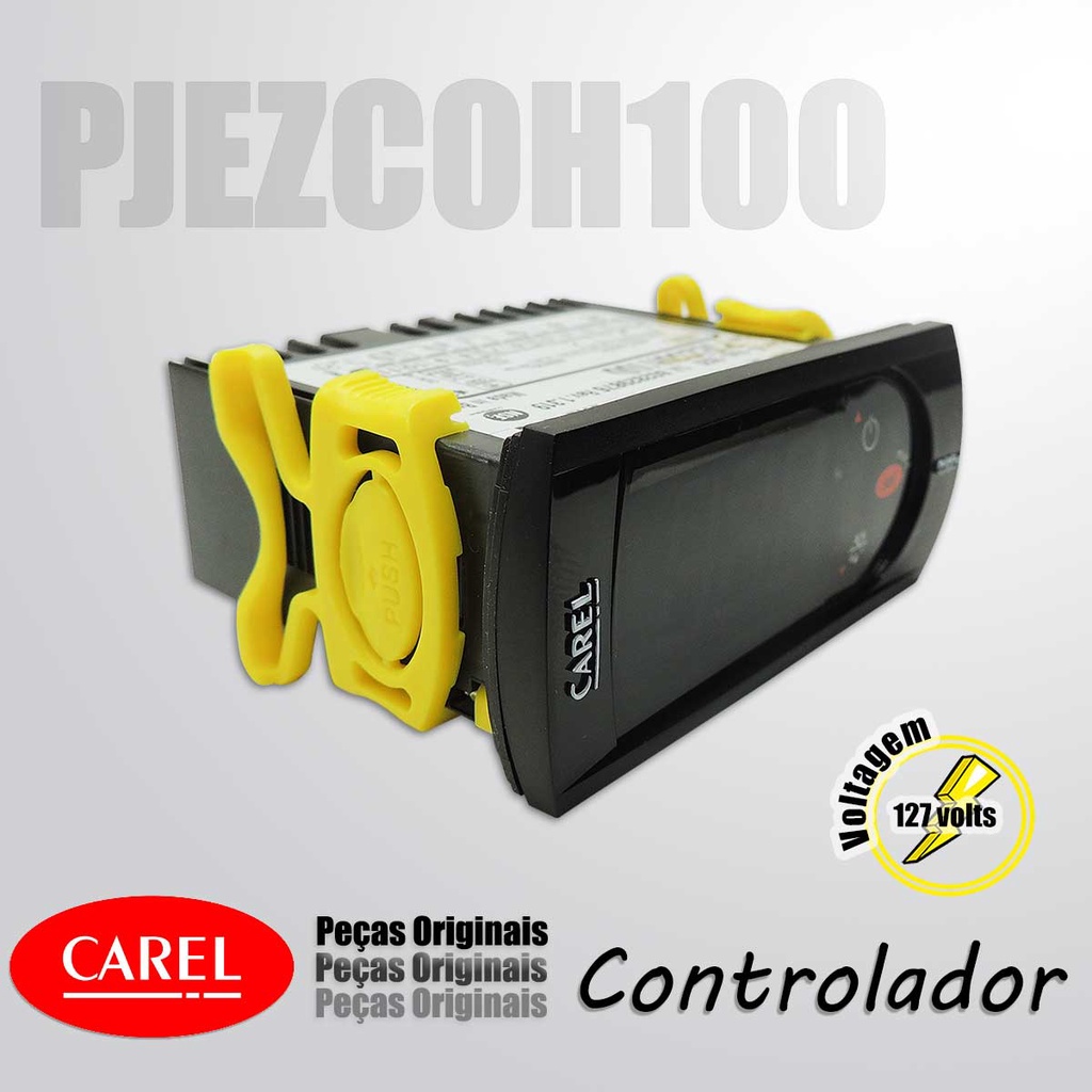 Controlador Digital de Temperatura Carel PJEZC0H100 127V Original 008336.02 Refrigerador Expositor Gelopar