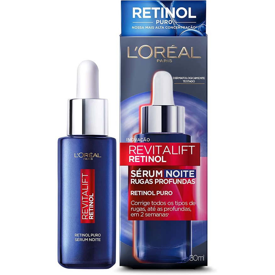 Sérum Retinol Antirrugas Revitalift Noturno Loréal Paris - Beauty