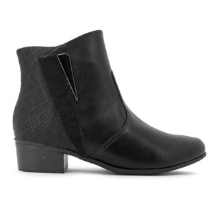 Bota Comfortflex Cano Curto Salto Médio Zíper Feminina Original com Nota Fiscal e Garantia