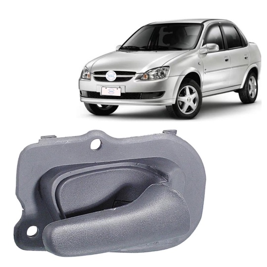 Maçaneta Interna Porta Dianteira Corsa 1994 95 Á 2010 Cinza