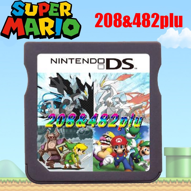 208 482 Em 1 Cartão De Jogo Super Mario 3DS NDS Combinado Pokemon Video Games Console Idioma Inglês Versão Eua Presente