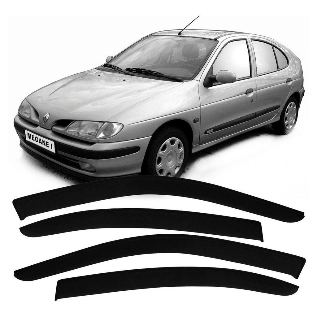 Calha De Chuva Defletor Megane 1994 A 2005 Fase 1 4 Portas Fume Ecoflex 92.006A