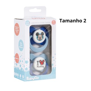 Chupeta C/ Capuz C/2 Un Orto Mickey Tamanho 2 (+6 meses) - Babygo