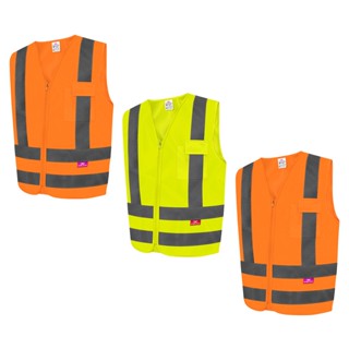 Kit com 3 Coletes Segurança Refletivo com Ziper 1 Bolso Steelflex