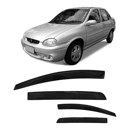 Defletor Calha de Chuva Corsa Classic 1994 a 2015 4 Portas Ecoflex em Oferta na Shopee