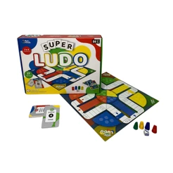 Jogo Tabuleiro Super Ludo Trilha Jogos Clássico de Cartas