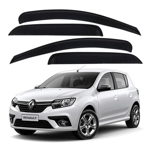 Defletor Calha de Chuva Renault Sandero 2014 a 2023 4 Portas Ecoflex