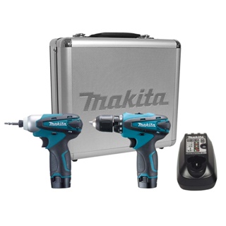 Combo Kit com Parafusadeira e Furadeira de Impacto Makita a Bateria com Maleta de Aluminio LCT204 em Oferta na Shopee