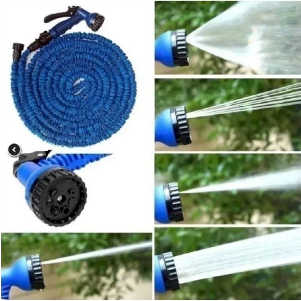 Mangueira Magica Jardim Retrátil Compacta Pistola Gatilho 7 Jatos Expansível 15 Metros