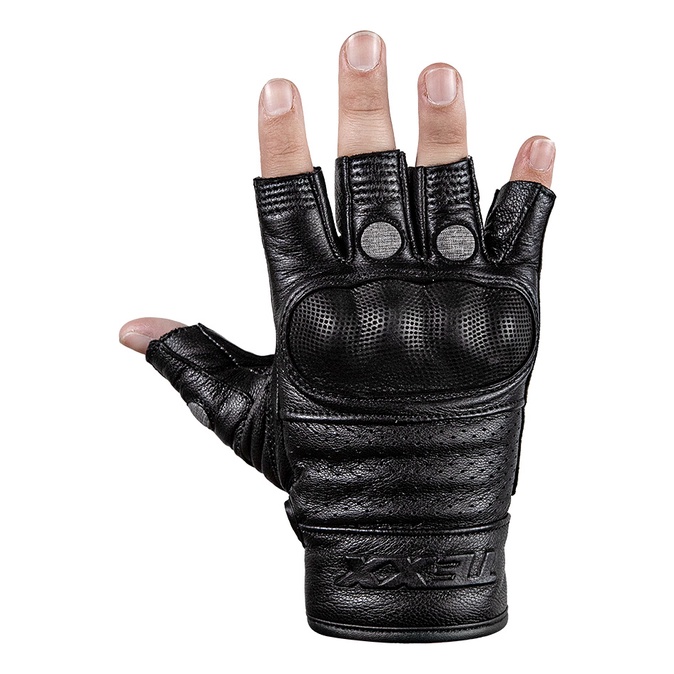 Par Luvas Motociclista Meio Dedo Texx Liberty Couro Protecao em Oferta na Shopee
