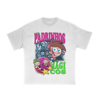 Camiseta Padrinhos Mágicos Graphic Tee Unissex Casual Na Moda Masculino e Feminino Na Promoção Merch streetwear PLUS SIZE G1 G2 G3 envio imediato Premium