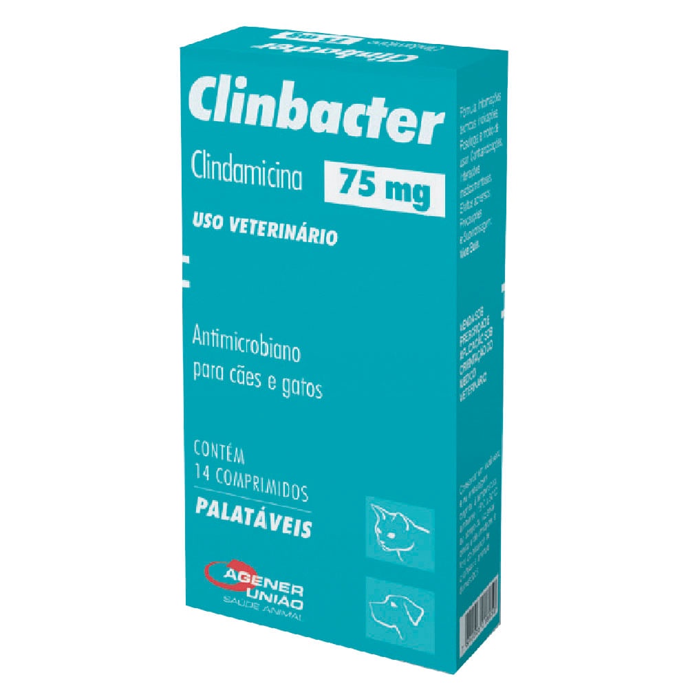 Antimicrobiano Clinbacter 75mg com 14 comprimidos
