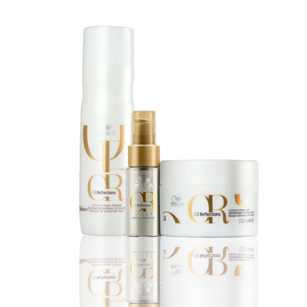 Kit Oil Reflections Shampoo, Máscara e Oil Reflections Light 30ml em Oferta na Shopee