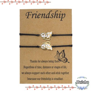 HS Mulheres Pulseiras BFF De Aniversário Borboleta Amizade Para 2 Meninas Melhores Amigos/Multicoloridos