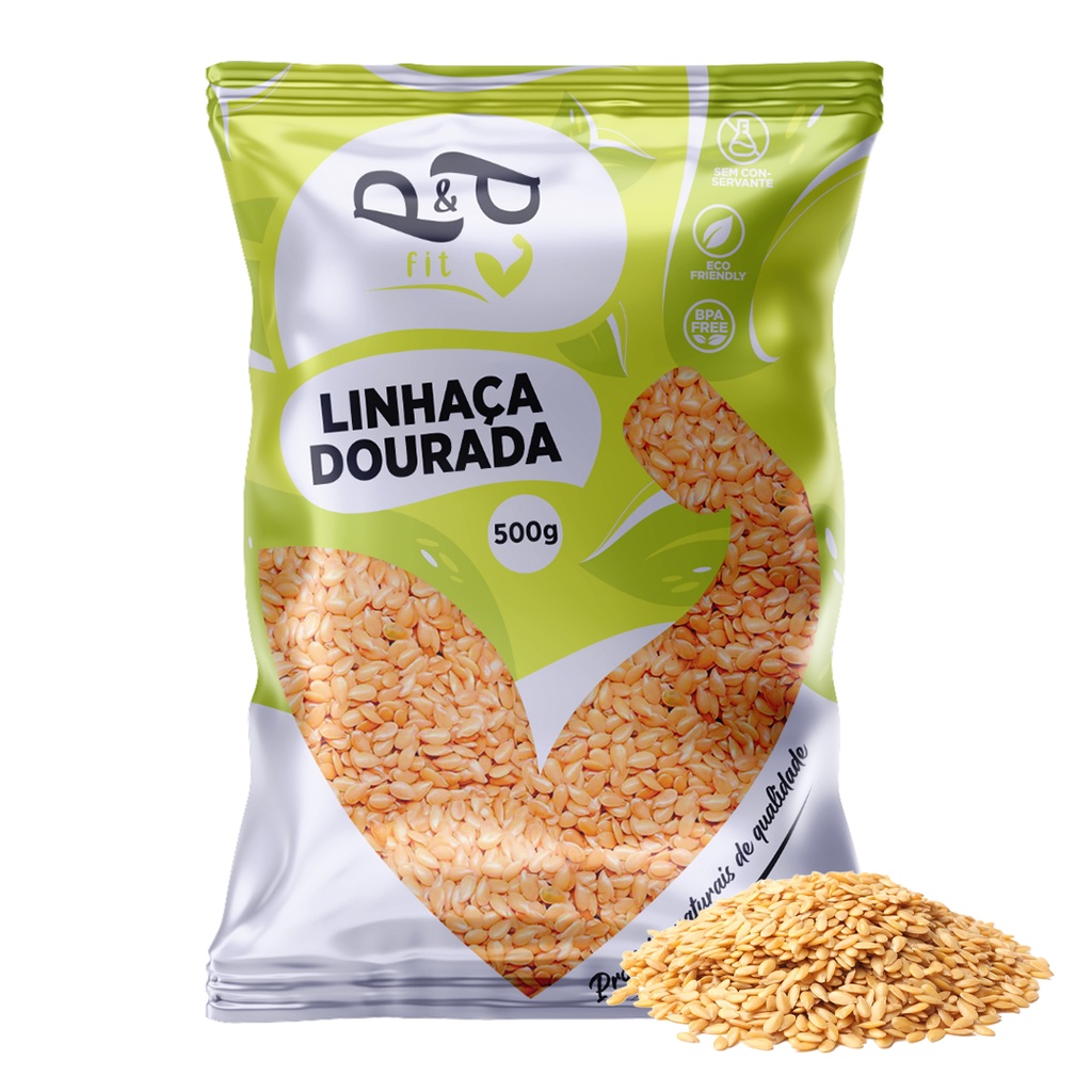 Semente de Linhaça Dourada 500g - P&P em Oferta na Shopee
