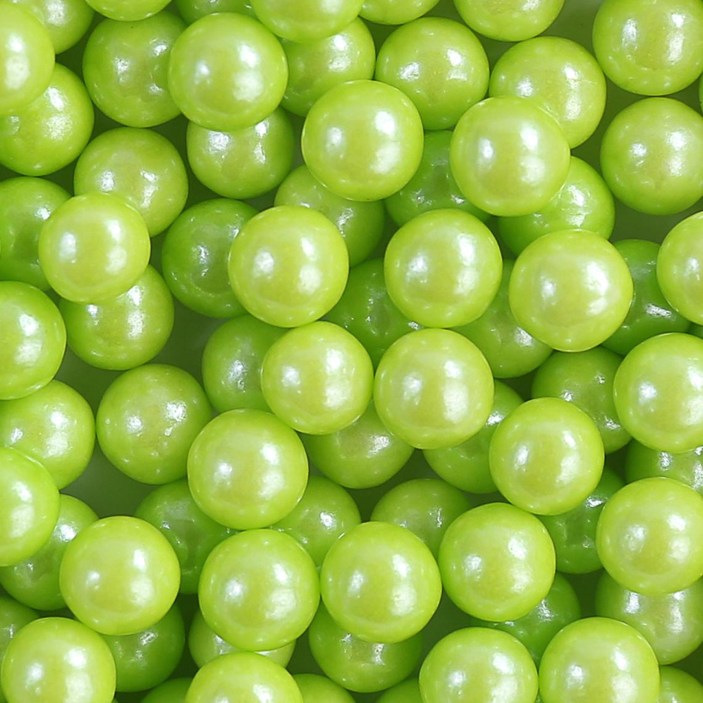 2 Un Confeito comestível Sugar Beads 10mm Verde Cupcakes em Oferta na Shopee