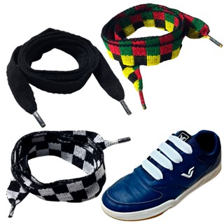 Cadarço Largo Bboy Fat Lace Tenis Skate Rap Kpop Rock Par Cadarços Feminino Masculino Corrida