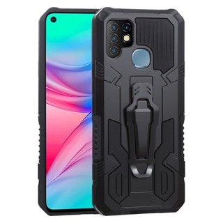 Caixa Infinix Hot 10s 11 11s 9 Play Note 10 Pro Hybrid Rugged Shockged Armor Kickstand Cover Com Clip De Correia