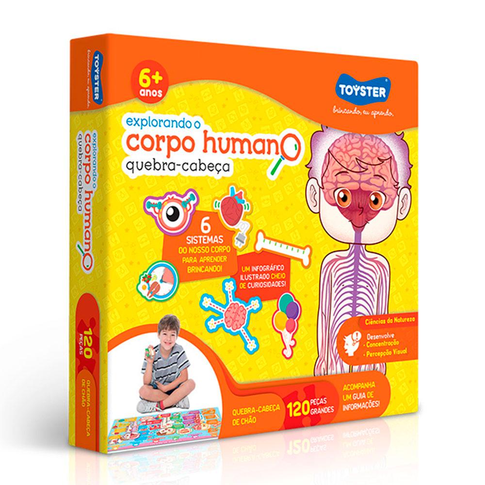 Quebra Cabeça Explorando o Corpo Humano 120 Peças - Toyster em Oferta na Shopee