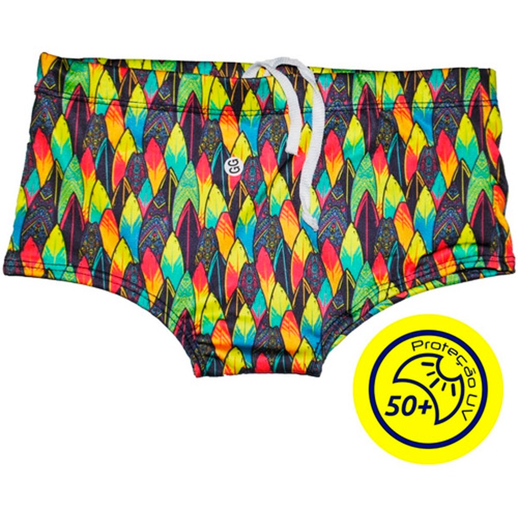 Sunga Infantil Menino Surf Prancha Praia Verão Piscina Pr Uv