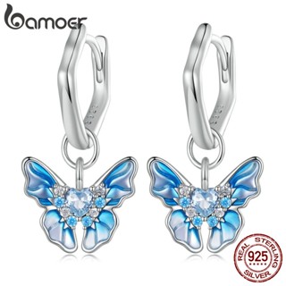 Bamoer 925 Prata Esterlina Brincos Borboleta Simples Para Jóias De Moda Presentes Mulheres