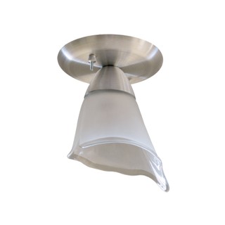 Lustre Plafon Com Vidro Tulipa Para 01 Lâmpada Ideal para Sala, Lavabo, Banheiro, Hall de entrada