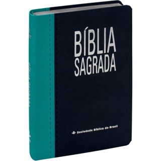 Bíblia Sagrada | NAA | Letra Grande | Turquesa e Azul escuro em Oferta na Shopee