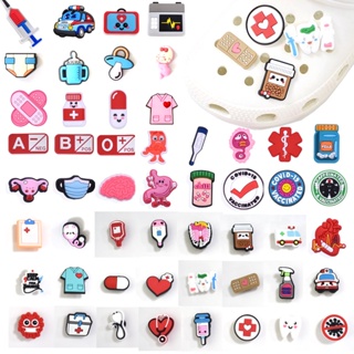 Encantos De Sapato Para Tamanco Decoração Pinos Botão Médico Dos Desenhos Animados em Oferta na Shopee