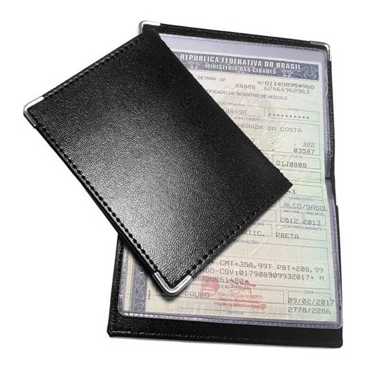 Porta Documentos De Carro E Moto Carteira Couro MP241 em Oferta na Shopee