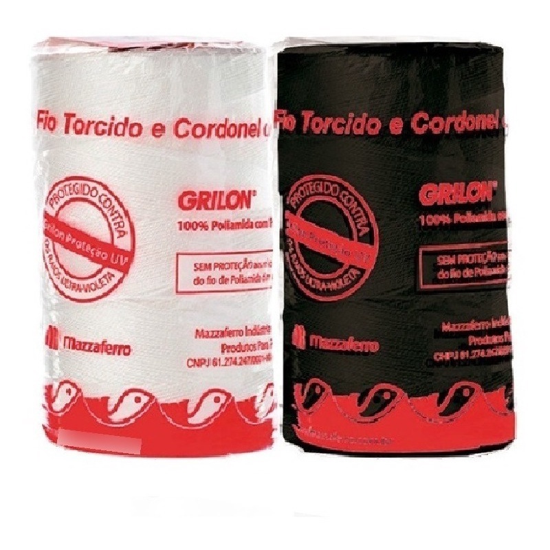 Fio Torcido Encala Para Pesca Terços Rosários Redes Grilon Branco Preto Carretel 200 Gramas