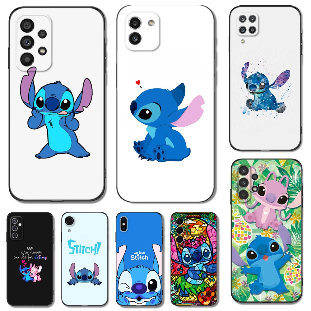 Estojo Para Samsung Galaxy M13 M33 M53 4G 5G Capa Traseira Silicone Macio Telefone De Preto tpu Lilo Stitch