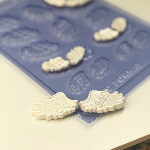 Forma De Acetato Confeitaria Aplique Asas Anjinho Anjo Batizado