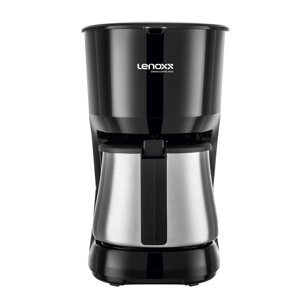 Cafeteira Elétrica Lenoxx Com Jarra Inox PCA035 Preto 30 Xícaras Filtro Permanente Corta Pingos 750w