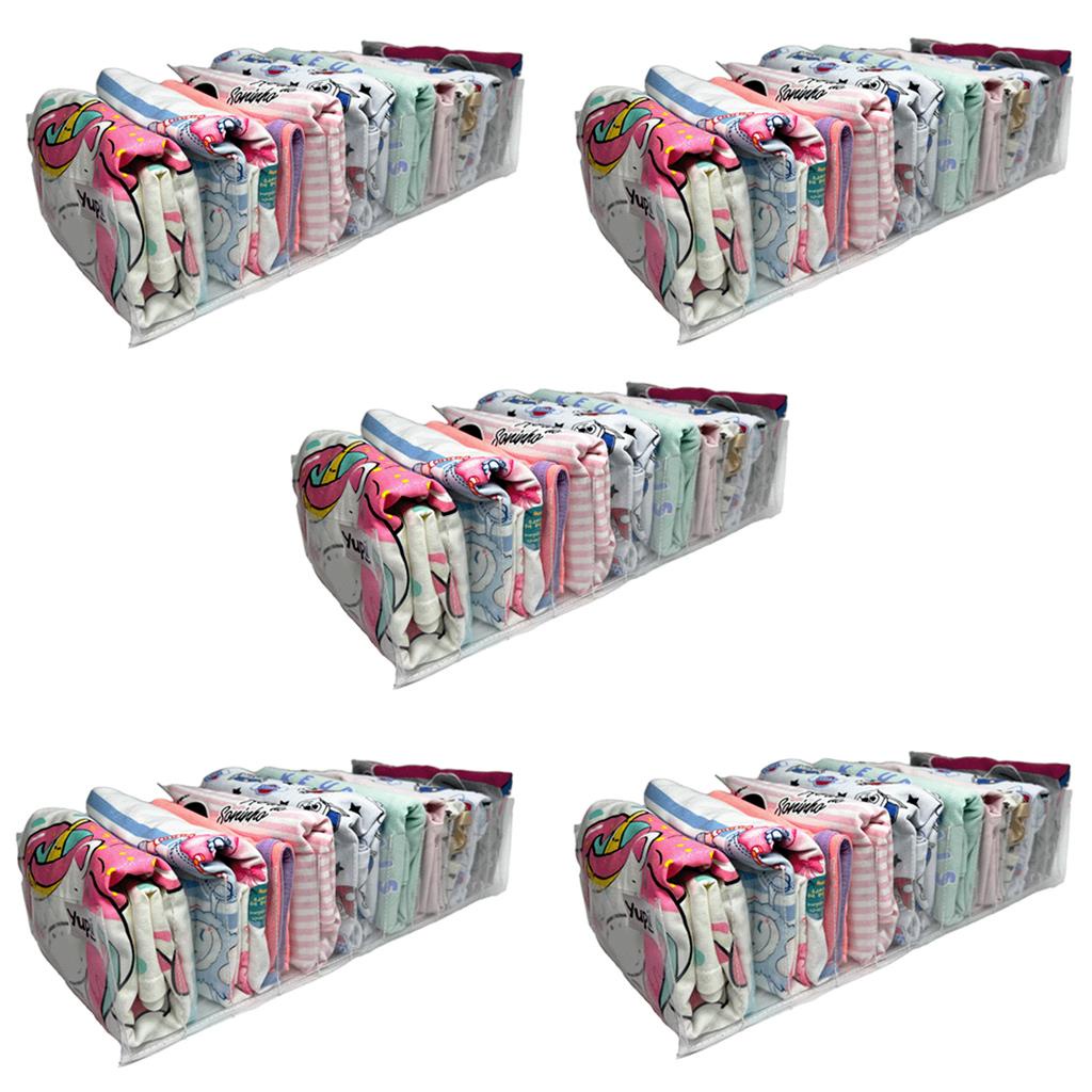 Kit 5 Colmeias organizadora M Roupa Infantil Camiseta Bermuda 15cm x 40cm x 10cm em Oferta na Shopee