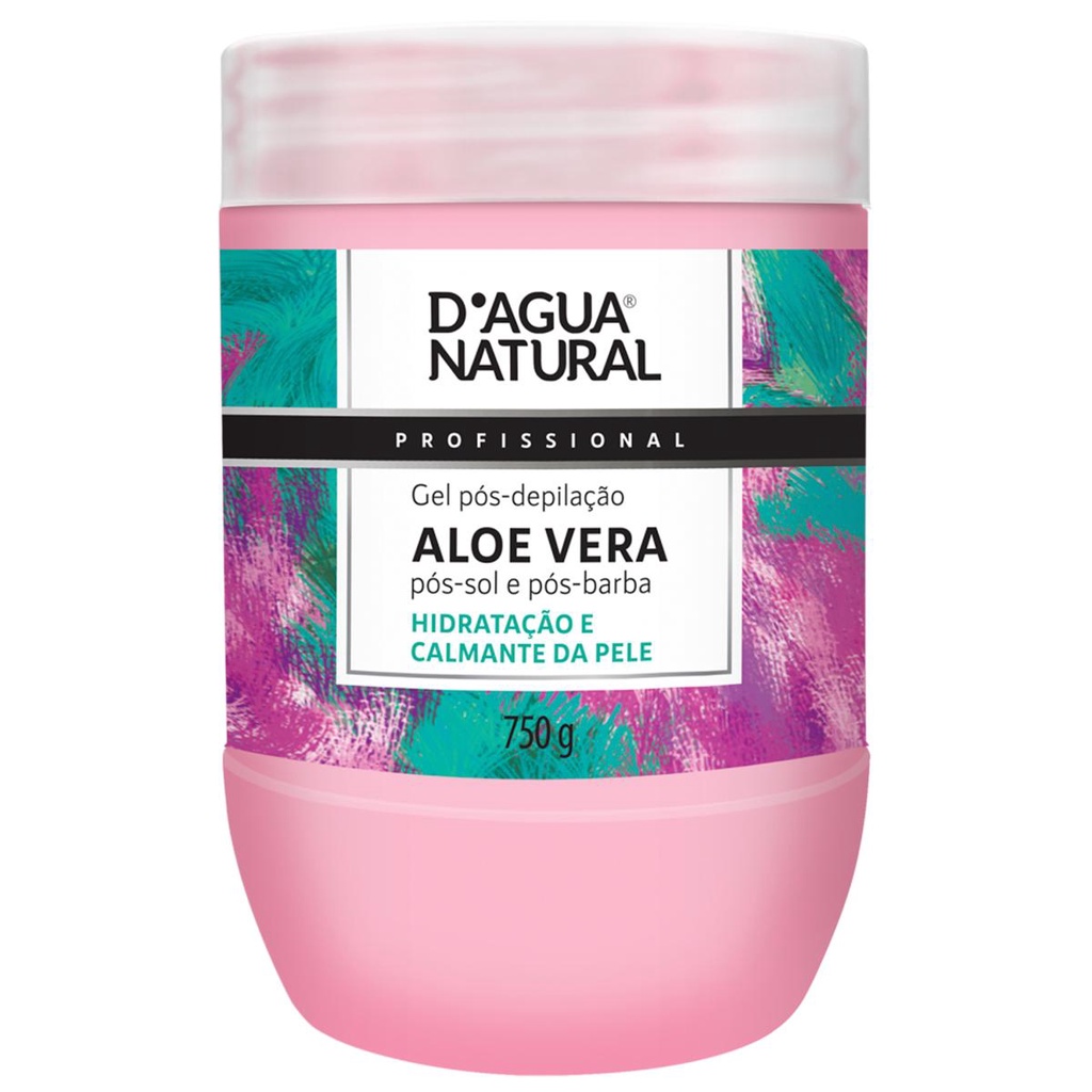 Gel Pós-Depilação Dagua Natural Aloe vera 750g Pós-sol Pós-Barba Hidratação e Calmante da Pele