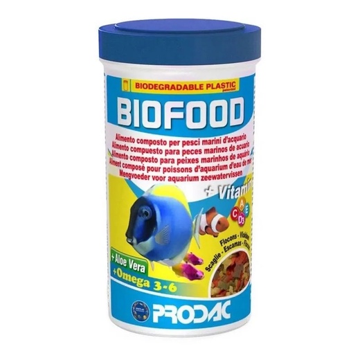 Prodac Ração Para Peixes Marinhos Biofood Flocos 50g