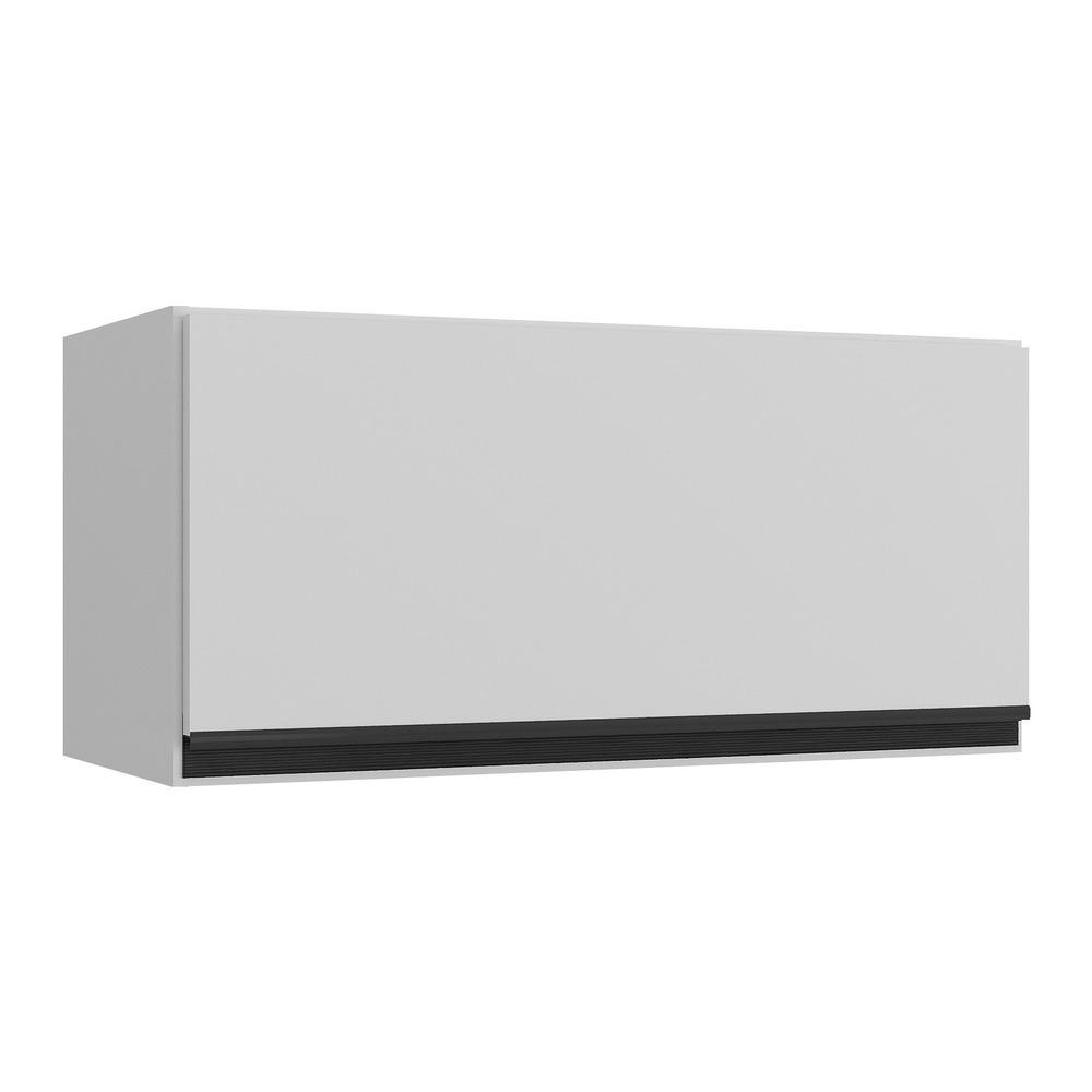 Armário Aéreo Cozinha 70 cm 1 Porta Basculante Veneza Multimóveis MP3681.964 Branco/Preto em Oferta na Shopee