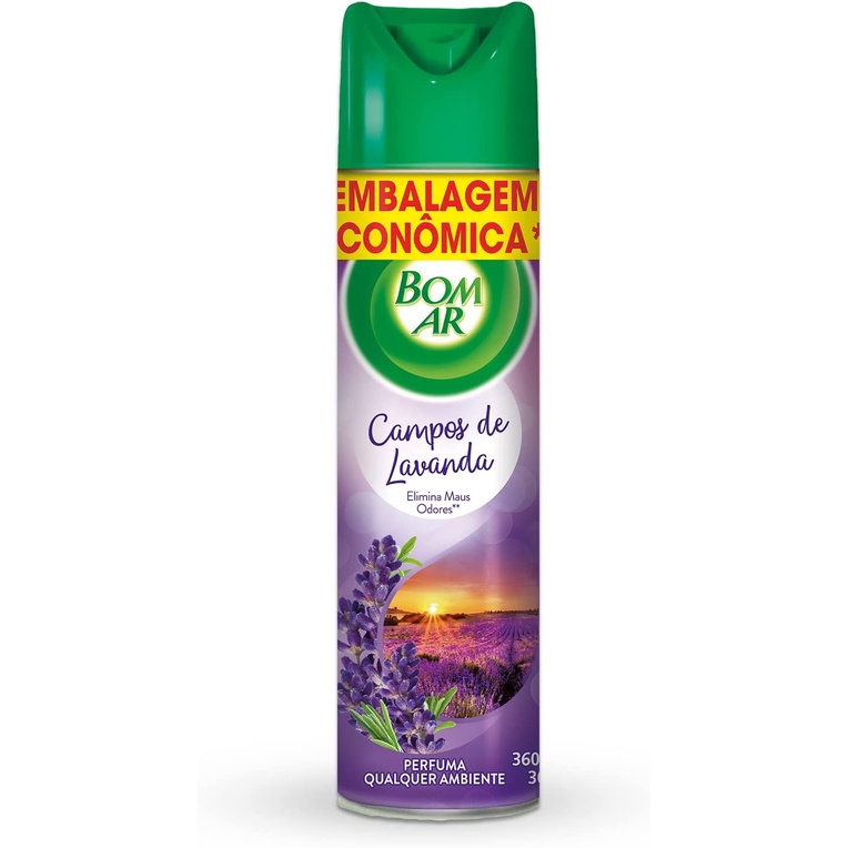 Purificador Odorizador De Ambiente Bom Ar Lavanda 360ml C/5