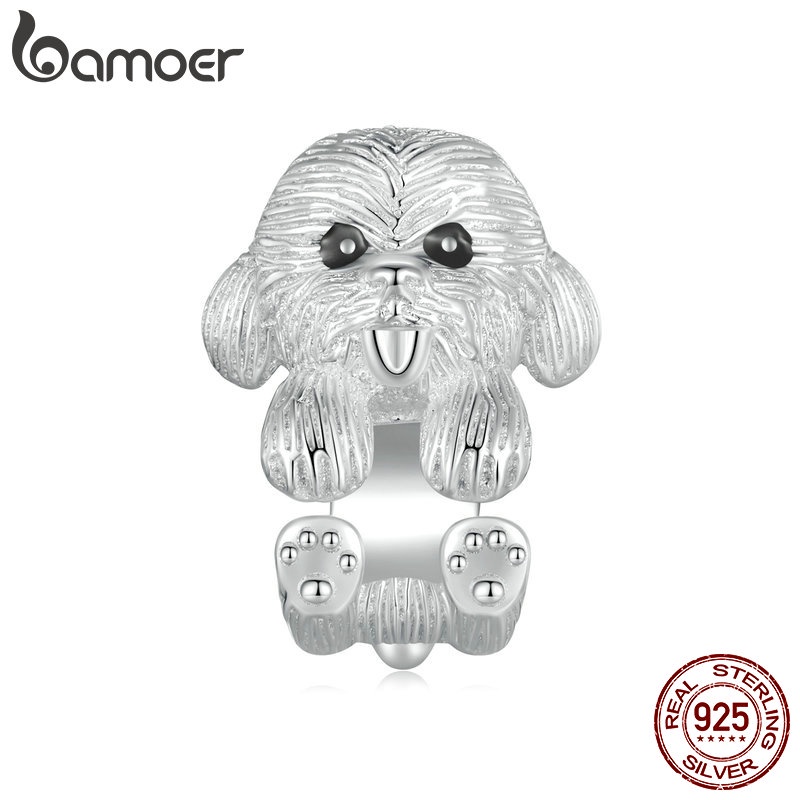 Bamoer 925 Silver Sterling Teddy Beads Design Simples Jóias De Moda Para Aniversário Feminino SCC2586 em Oferta na Shopee