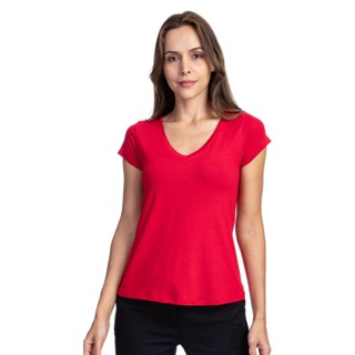 Blusa Feminina Vermelha Lisa