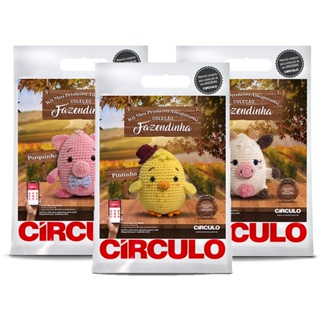 Kit Meu Primeiro Amigurumi Coleção Fazendinha Círculo em Oferta na Shopee