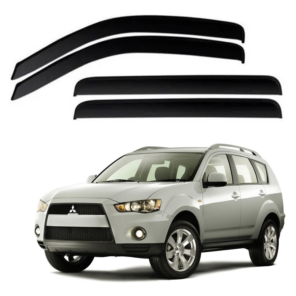 Calha De Chuva Defletor Mitsubishi Outlander 2008 A 2013 04 Portas Fumê Tiger MT8060