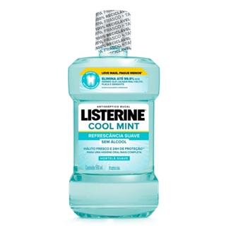 Listerine Cool Mint Enxaguante Bucal Sem Álcool, 500mL em Oferta na Shopee