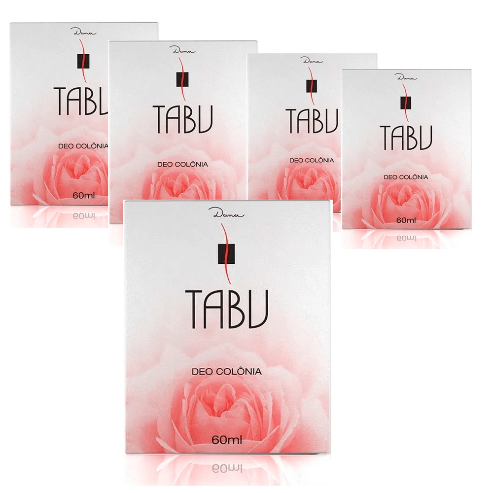 Kit 5 unid - Deo Colônia Tabu | Tradicional 60ml