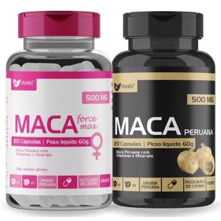 Kit Casal 1 Maca Peruana 120 Cápsulas P/ Homem + 1 Maca Peruana 120 Cápsulas P/ Mulher