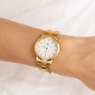 Relógio Dourado Feminino Clássico Belmont Gold 32mm
