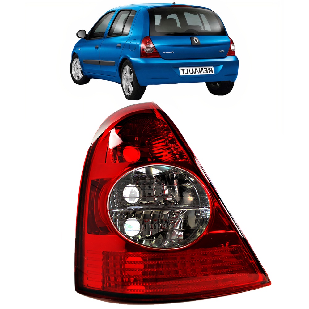 Lanterna Traseira Clio Hatch 2003 2004 2005 2006 2007 2008 2009 2010 LE Fumê